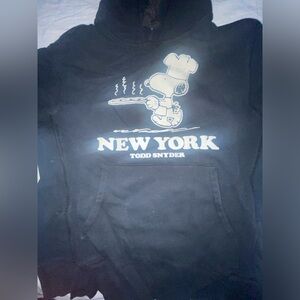 Todd Snyder x Peanuts black NYC hoodie M